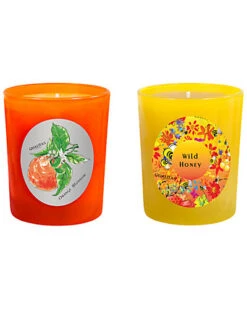 Candles Set Of 2 Orange Blossom & Wild Honey Candles Home