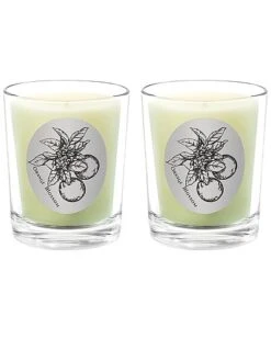 Orange Blossom Two Scented Beeswax Candle Set Home