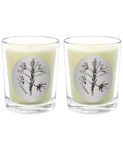 Tuberose Two Scented Beeswax Candle Set Home