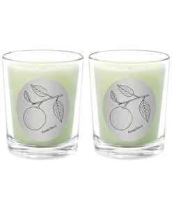 Grapefruit Two Scented Beeswax Candle Set Home