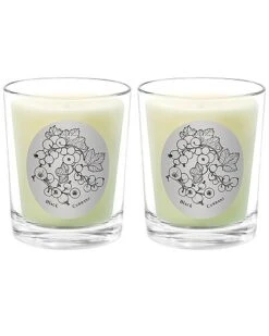 Black Currant Two Scented Beeswax Candle Set Home