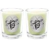 Fragrance Free Two Scented Beeswax Candle Set Home