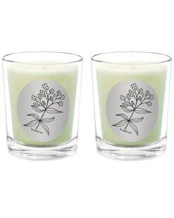 Verbena Two Scented Beeswax Candle Set Home