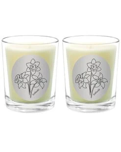 Daffodail Two Scented Beeswax Candle Set Home