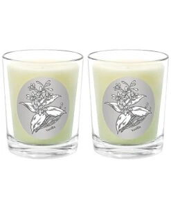 Vanilla Two Scented Beeswax Candle Set Home