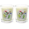 Spring Flowers Two Scented Beeswax Candle Set Home