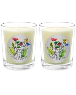 Spring Flowers Two Scented Beeswax Candle Set Home
