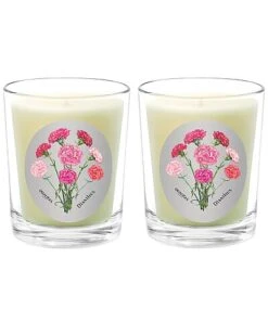 Dianthus Two Scented Beeswax Candle Set Home