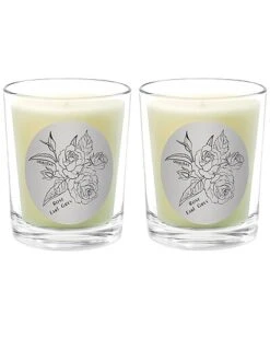 Rose Earl Grey Two Scented Beeswax Candle Set Home