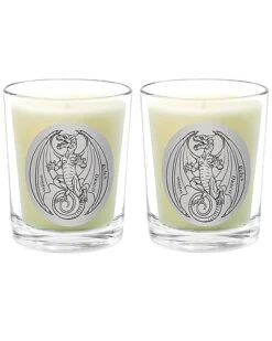 Rufus Draco Two Scented Beeswax Candle Set Home