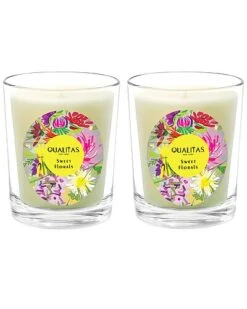 Sweet Floras Two Scented Beeswax Candle Set Home