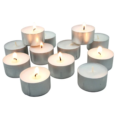 8hr Long Burning Tea Light Unscented Candles White - Stonebriar Collection 1 8hr Long Burning Tea Light Unscented Candles White - Stonebriar Collection