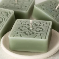 Sullivans Green Candles And Dish Gift Set, Green