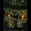 Northlight LED Lighted Flickering Garden Party Hanging Glass Candles Canvas Wall Art 15.75" X 12"