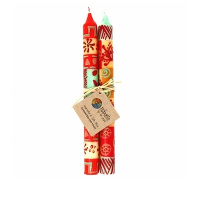 Global Crafts Unscented Hand-Painted Dinner Candles, Set Of 2 9 Global Crafts Unscented Hand-Painted Dinner Candles, Set Of 2 - Image 9