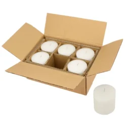 6pk Unscented Flat Top Smooth Pillar Candles White - Stonebriar Collection -Glow Essence Cheap Store GUEST 270e6537 d43a 40b0 9386 e4b4f5d2b9a5