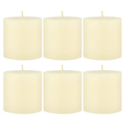 6pk Unscented Flat Top Smooth Pillar Candles Ivory - Stonebriar Collection 7 6pk Unscented Flat Top Smooth Pillar Candles Ivory - Stonebriar Collection - Image 7