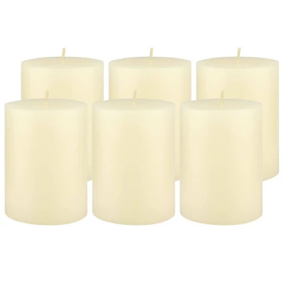 6pk Unscented Flat Top Smooth Pillar Candles Ivory - Stonebriar Collection 8 6pk Unscented Flat Top Smooth Pillar Candles Ivory - Stonebriar Collection - Image 8