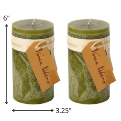 Moss Timber Pillar Candles - Set Of 2 -Glow Essence Cheap Store GUEST 42e2fb8f ea98 4b2f 8cf4 db9db1ac526b