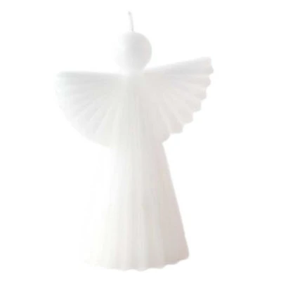 Christmas 5.5" Angel Candels Retro Decor Set Of 2 One Hundred 80 Degree - Flame Candles 1 Christmas 5.5" Angel Candels Retro Decor Set Of 2 One Hundred 80 Degree - Flame Candles