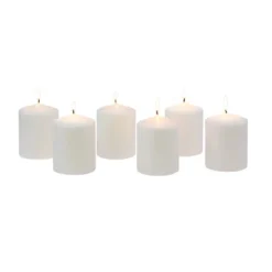 6pk Pillar Candles White - Stonebriar Collection -Glow Essence Cheap Store GUEST 62dc7c6c e8c5 4769 b7c5 807c5a3addfb