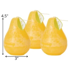 Pale Yellow Pear Candles - Set Of 3 -Glow Essence Cheap Store GUEST 82ce2d35 8a20 4b96 bf25 c9e546d9f417