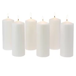 6pk Pillar Candles White - Stonebriar Collection -Glow Essence Cheap Store GUEST 9be741b4 176c 4f22 8bc6 50834ac7120c