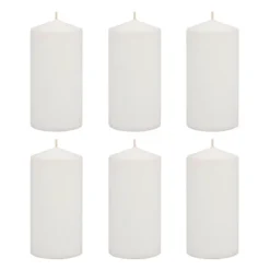 6pk Pillar Candles White - Stonebriar Collection -Glow Essence Cheap Store GUEST 9fd6ccb4 ff16 4455 875a 8ed71f7a8f45