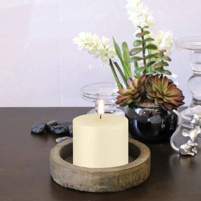 6pk Unscented Flat Top Smooth Pillar Candles Ivory - Stonebriar Collection 4 6pk Unscented Flat Top Smooth Pillar Candles Ivory - Stonebriar Collection - Image 4