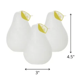 White Timber Pear Candles - Set Of 3 -Glow Essence Cheap Store GUEST b478cc73 664a 4204 b4a4 f14d6a7e9381