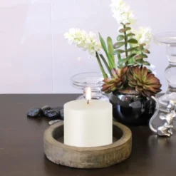 6pk Unscented Flat Top Smooth Pillar Candles White - Stonebriar Collection -Glow Essence Cheap Store GUEST dfbcaac8 6e91 403b 9bdc b36c347a7255