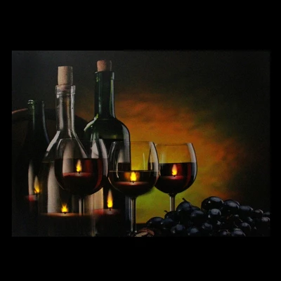 Northlight 15.75" LED Lighted Flickering Wine, Grapes And Candles Canvas Wall Art 11.75" X 15.75" 1 Northlight 15.75" LED Lighted Flickering Wine, Grapes And Candles Canvas Wall Art 11.75" X 15.75"