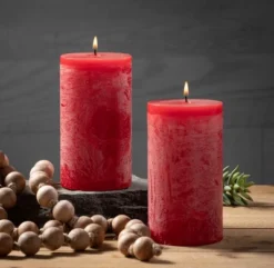Cranberry Timber Pillar Candles - Set Of 2 -Glow Essence Cheap Store GUEST f417ada5 415f 424d bb56 4be0fd03d0d3