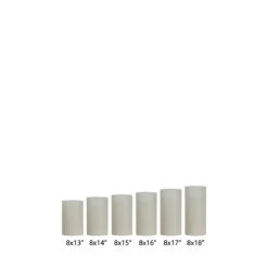 8x6 Ivory Round LED Extra Large Flameless Pillar Candles -Glow Essence Cheap Store lg item 2547 14