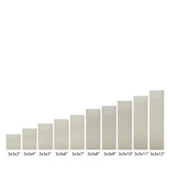 3x3x7 LED Flameless Square Pillar Candles Ivory -Glow Essence Cheap Store lg item 2575 13