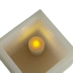 3x3x11 LED Flameless Square Pillar Candles Ivory -Glow Essence Cheap Store lg item 2577 11