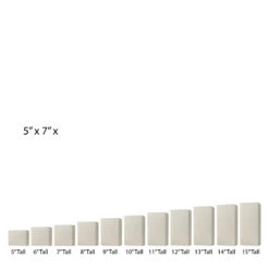 5x7x10 Flameless Large Wide Pillar Candles Ivory -Glow Essence Cheap Store lg item 2650 14