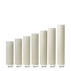 3x4 Ivory Round LED Flameless Candles 27 3x4 Ivory Round LED Flameless Candles -Glow Essence Cheap Store lg item 7538 14