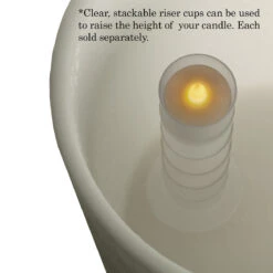 4x7 Ivory Round LED Flameless Candles -Glow Essence Cheap Store lg item 7548 09