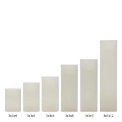 3x3x5 LED Flameless Square Pillar Candles Ivory -Glow Essence Cheap Store lg item 7575 12