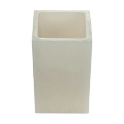 5x5x8 Square Flameless Large Pillar Candles Ivory