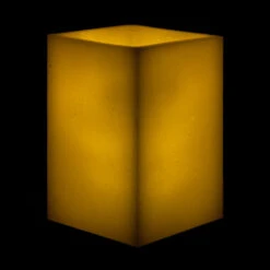 5x5x8 Square Flameless Large Pillar Candles Ivory -Glow Essence Cheap Store lg item 7586 1