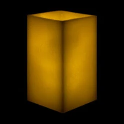 5x5x11 Square Flameless Large Pillar Candles Ivory -Glow Essence Cheap Store lg item 7587 1