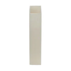5x5x24 Square Flameless Large Pillar Candles Ivory