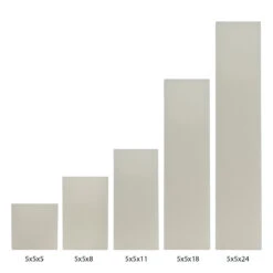 5x5x24 Square Flameless Large Pillar Candles Ivory -Glow Essence Cheap Store lg item 7589 12