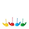Four Birthday Candles In Whale Shaped Colored Holders (4 Pieces Pack)