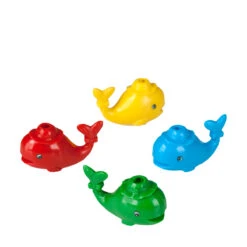 Four Birthday Candles In Whale Shaped Colored Holders (4 Pieces Pack) -Glow Essence Cheap Store lg item 9635 04