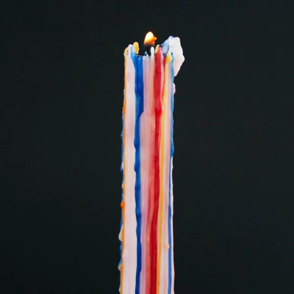 Multi Color Drip Taper Candles - 2 Pieces (2 Pieces Pack) 3 Multi Color Drip Taper Candles - 2 Pieces (2 Pieces Pack) - Image 3