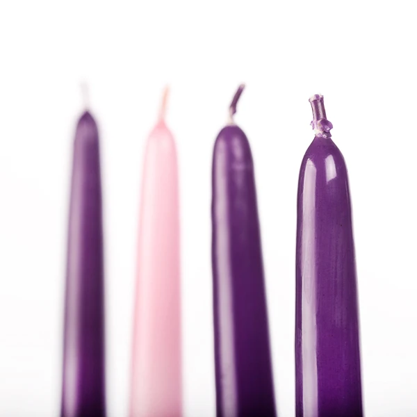 12 Inch Advent Taper Candles Set - Purple, Pink (4 Pc Pack) 3 12 Inch Advent Taper Candles Set - Purple, Pink (4 Pc Pack) - Image 3